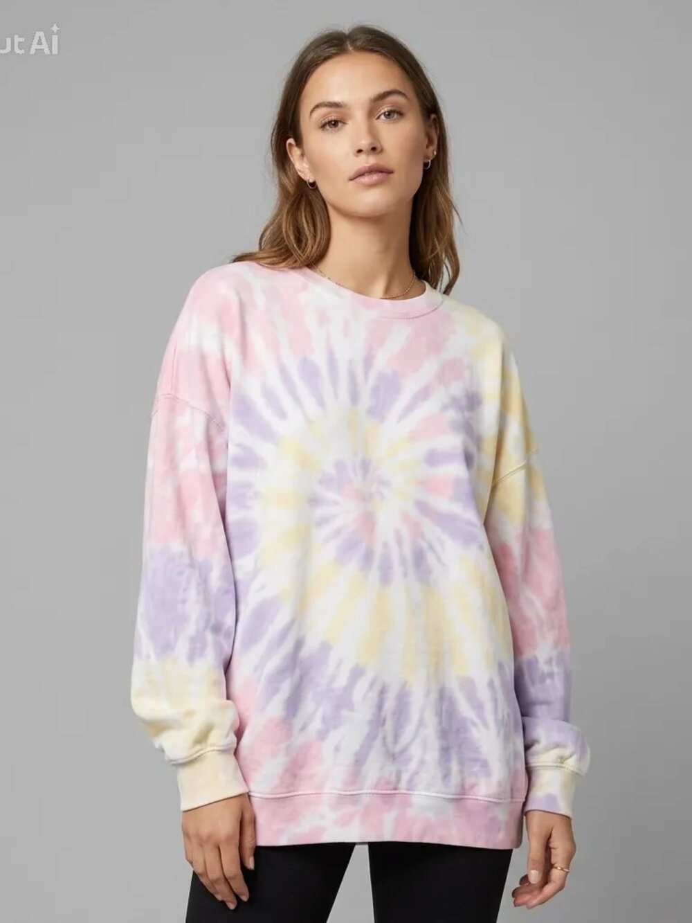 Young Fabulous & Broke Pastel Spiral Tie-Dye Sweatshirt